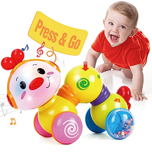 Baby Toys 6-12 Months+ - Musical, Light up, Press and Go 6 Month Old Baby Toys 6 to 12 Months Crawling Toys for Babies Infant Tummy Time Toys 7 8 9 12+ Months boy Girl Toys for 1 Year Gifts