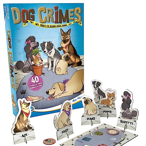 ThinkFun Dog Crimes Logic Game and Brainteaser for Boys and Girls Age 8 and Up - A Smart Game with a Fun Theme and Hilarious Artwork