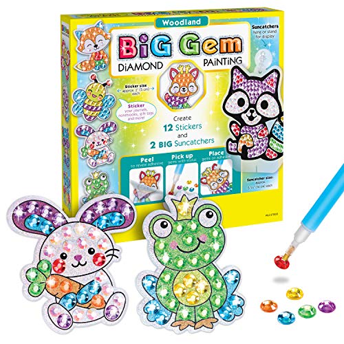 Creativity for Kids Big Gem Diamond Painting Kit - Woodland Forest Friends Stickers and Suncatchers DIY Kit - Diamond Art for Kids, Gifts for Girls Ages 6-8 Years Old, 1 Count (Pack of 1)