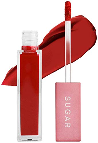 SUGAR Cosmetics Mettle Liquid Lipstick - 04 Sirius (Cherry Red) Creamy Lightweight Texture, Silky Smooth Lips