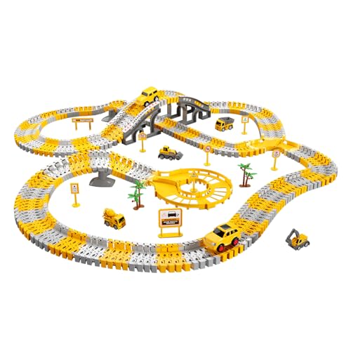 iHaHa Toddler Boy Toys for 3 4 5 6 Year Old, Total 236 PCS Construction Toys Race Tracks for Boys Kids Toys, Gifts Toys for 3 4 5 6 Year Old Boys