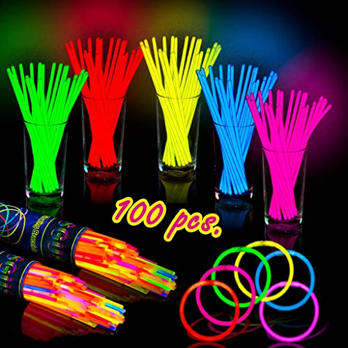 HSGUS 100 Pack Glow Sticks