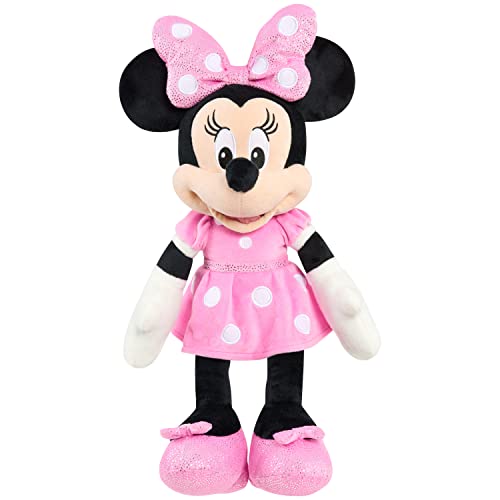 Disney Junior Mickey Mouse Large 19-inch Plush Minnie Mouse, Officially Licensed Kids Toys for Ages 2 Up by Just Play