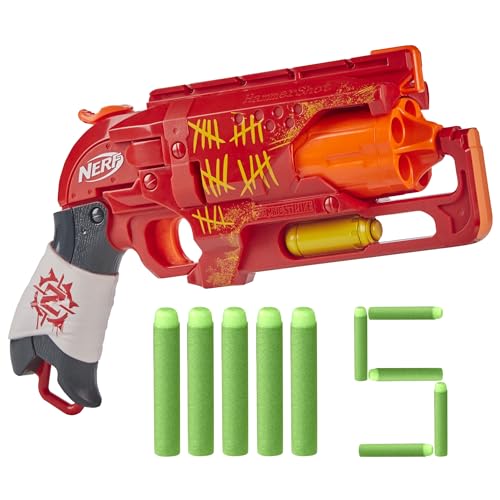 NERF Zombie Strike Hammershot Blaster, Red (Amazon Exclusive)