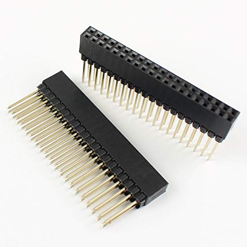 VG_S 5 pcs. 2.54mm Pitch 2x20 Pin 40 Pin Female Double Row Long Pin Header Strip PC104