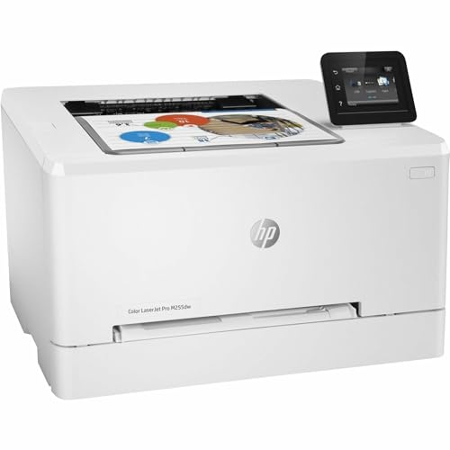 HP Color LaserJet Pro M255dw Wireless Laser Printer, Remote Mobile Print, Duplex Printing, Works with Alexa (7KW64A), White