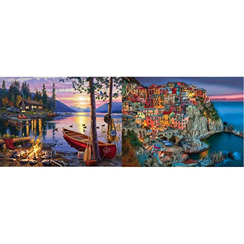 Buffalo Games - Darrell Bush - Canoe Lake - 1000 Piece Jigsaw Puzzle & Signature Collection - Cinque Terre - 1000 Piece Jigsaw Puzzle