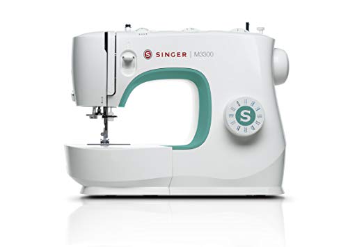 SINGER | M3300 Sewing Machine with 97 Stitch Applications, & 1-Step Buttonhole - Perfect for Beginners - Sewing Made Easy, Green