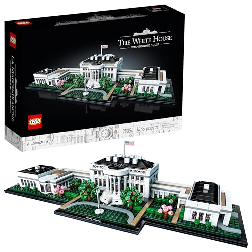 LEGO Architecture Collection: The White House 21054 - Model Building Kit, Creative Set for Adults and Teens, Energizing DIY Project, Iconic Presidential Office, Great Collectible Gift for Father