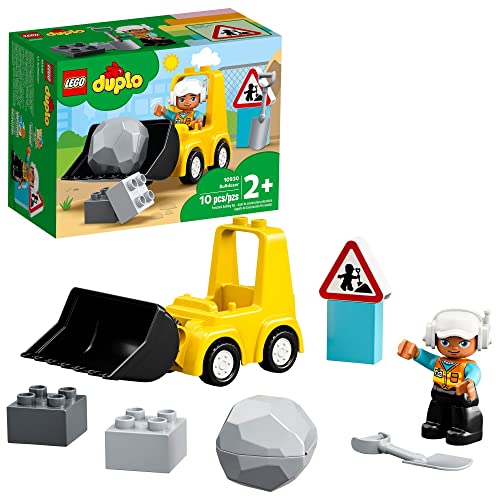 LEGO DUPLO Town Bulldozer Construction Vehicle 10930 Toy Set, Early Development and Activity Toys, Gift for Grandchildren, Toddlers, Boys & Girls Ages 2 Years Old and Up