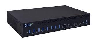 DIGI AW08-G300 Remote USB Hub, AnywhereUSB 8 Plus; Eight USB 3.1 Gen 1 Ports, Single 10M_100M_1G_10G Ethernet, Single SFP+, 12 VDC