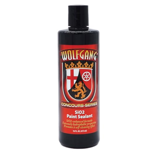 Wolfgang Concours Series SiO2 Paint Sealant, 16 fl. oz. Bottle, SiO2-Enhanced Formula Paint Sealant Car Wax with Hydrophobic Properties to Repel Water, WG-0055