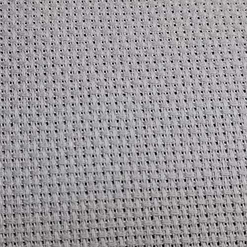 19" x 28" 14CT Counted Cotton Aida Cloth Cross Stitch Fabric (Light Steel Grey)