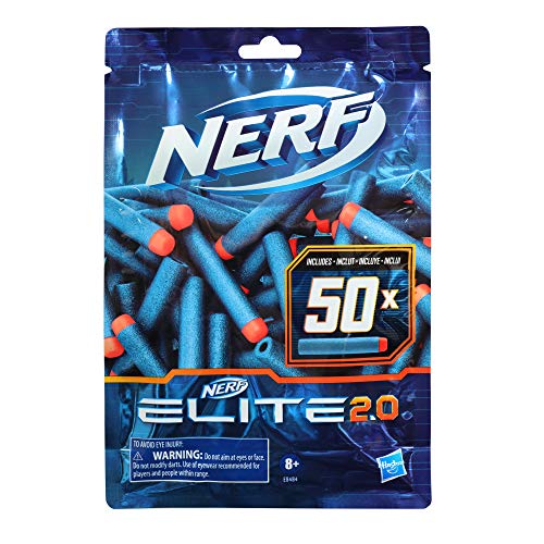 NERF Elite 2.0 50-Dart Refill Pack, 50 Foam Darts Compatible With All Official Nerf Blasters That Use Elite Darts