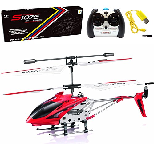 Cheerwing S107_S107G Phantom 3CH 3.5 Channel Mini RC Helicopter with Gyro Crimson