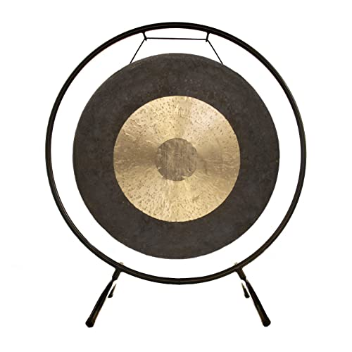 Includes Gong, Traditional Mallet, & Stand_Medium Sized Bronze Gong_Perfect for Sound Therapy Toolkit_Easy to Play