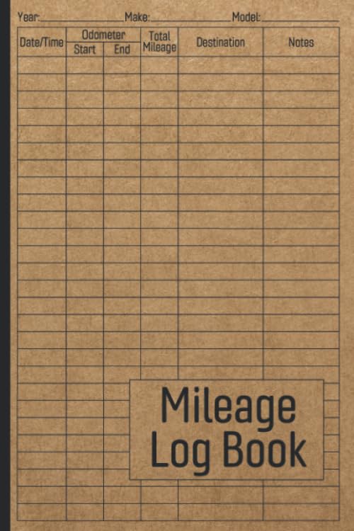 Mileage Log Book: Vehicle Mileage Journal for Business or Personal Taxes _ Automotive Daily Tracking Miles Record Book _ Odometer Tracker Logbook _ Automobile, Truck Or Car Owner Gift Notebook