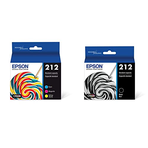 Epson T212 Claria Standard Capacity Cartridge Ink - Black, T212120-S & T212 Claria Standard Capacity Cartridge Ink - Color Combo Pack