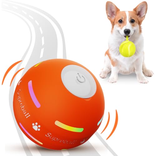 PetDroid Interactive Dog Toys Dog Ball,[Newly Upgraded] Durable Motion Activated Automatic Rolling Ball Toys for_Small_Medium_Large Dogs,USB Rechargeable