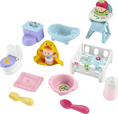 Fisher-Price Little People Babies Love & Care Toy Set, Figure and Accessories Set for Toddlers and Preschool Kids Ages 1-5 Years