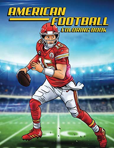 American Football Coloring Book: 58 Artistic Illustrations of Famous Players and Team Logos