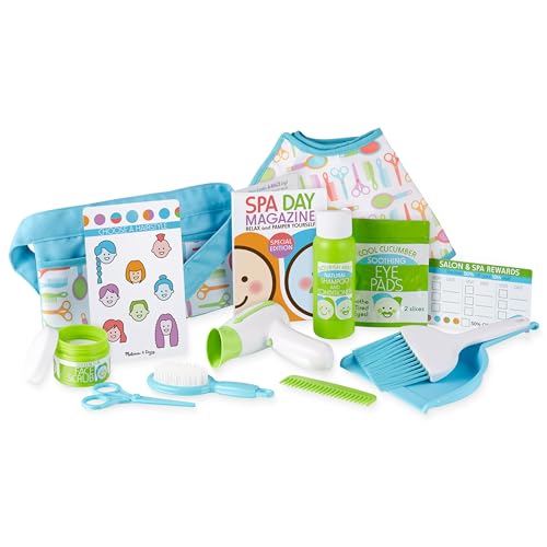 Melissa & Doug Love Your Look - Salon & Spa Play Set, 16pieces of pretend salon and spa toy products