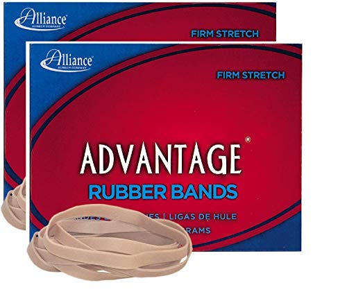 Alliance Rubber 26649 Advantage Rubber Bands Size #64, 1_4 lb Box Contains Approx. 80 Bands (3 1_2" x 1_4", Natural Crepe) Total 160 Band Approxs