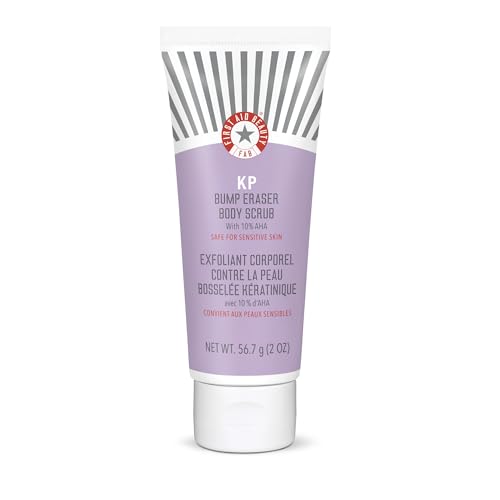 First Aid Beauty KP Bump Eraser Body Scrub Exfoliant for Keratosis Pilaris with 10zz AHA 2 oz.