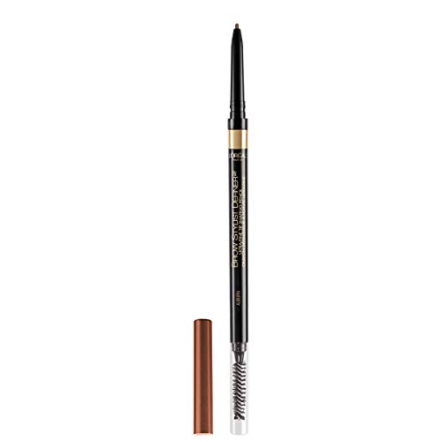 L’Oréal Paris Makeup Brow Stylist Definer Waterproof Eyebrow Pencil, Ultra-Fine Mechanical Pencil, Draws Tiny Brow Hairs and Fills in Sparse Areas and Gaps, Auburn, 0.003 Oz