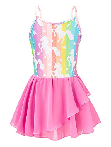 sharkiller Ballet Dance Leotard with Tutu Skirt 2T 3T for Toddler Girl Pink Unicorn Dance Outfit Dress