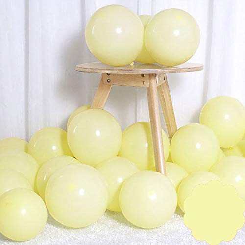 Pastel Yellow Balloons 12 inch 50pcs Latex Party Balloons Baby Shower Helium Balloons Yellow Birthday Balloon