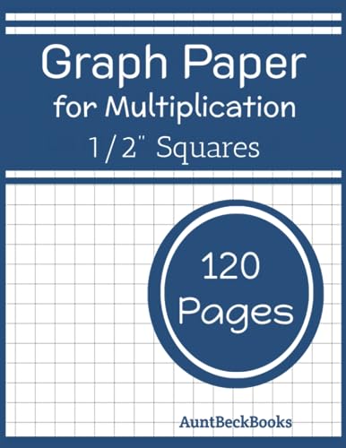 Graph paper for Multiplication: Graph paper for kids large 1_2 inch squares