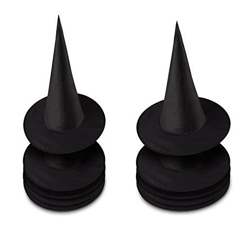 Witch Hat, Hanging Witch Hats Bulk 8Pcs Halloween Floating Witch Hats for Women,Black Witch Hat to Hang Halloween Witch Hats Decorations