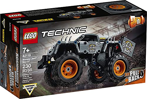 LEGO Technic Monster Jam Max-D 42119 Model Building Kit for Boys and Girls Who Love Monster Truck Toys, New 2021 (230 Pieces),Multicolor