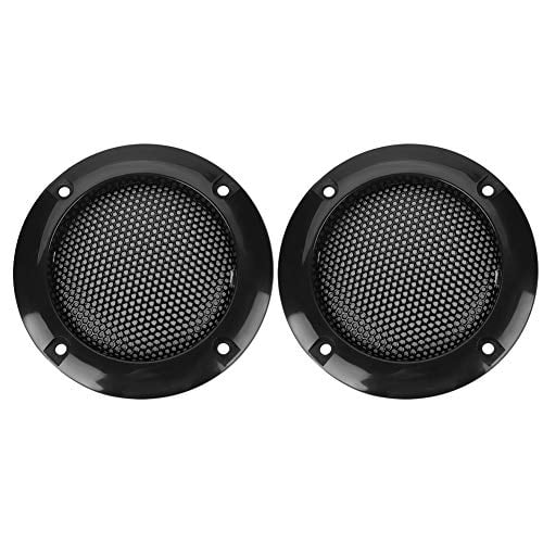 2Inch Speaker Cover, 6.5 * 6.5 * 1.5cm Metal Steel Circle Car Speaker Protective Mesh Cover with Screws(Black)