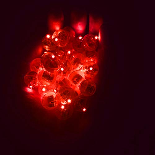 JJGoo 100pcs LED Balloon Light, Waterproof Round Balls Light up for Balloon Paper Lantern Easter Eggs Pumpkin Birthday Party Wedding Halloween Christmas