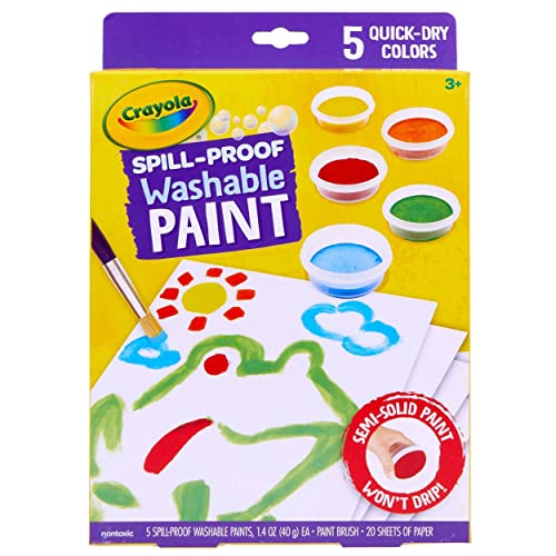 Crayola Spill Proof Watercolor Paint Set, Washable Paint for Kids, Ages 3, 4, 5, 6