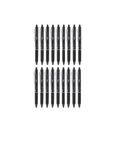 PILOT FriXion Clicker Erasable, Refillable & Retractable Gel Ink Pens, Fine Point, Black Ink (31464)- (Pack of 6, 18 Count Total)