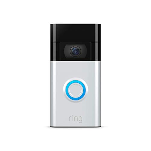 Ring Video Doorbell - 1080p HD video, improved motion detection, easy installation (2020 release) – Satin Nickel