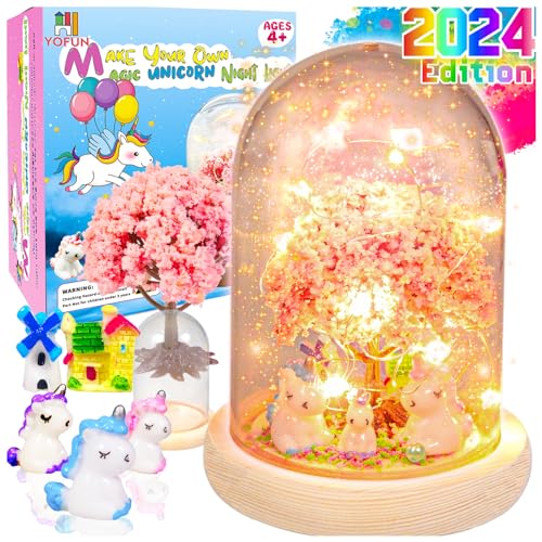 YOFUN Make Your Own Unicorn Night Light - Unicorn Craft Kit for Kids, Arts and Crafts Nightlight Project Novelty for Girl Age 4 to 9 Year Old, Unicorns Gifts for Girls