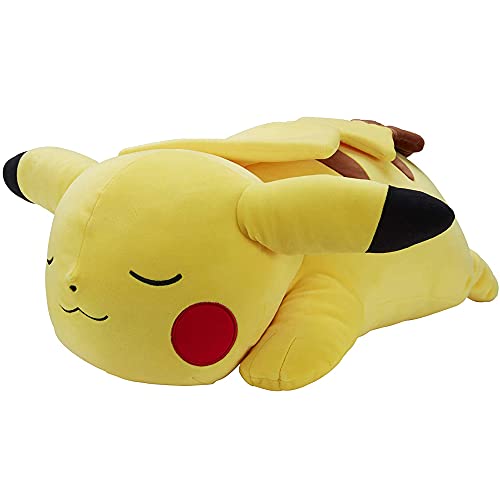 Pokemon 18” Plush Sleeping Pikachu - Cuddly Must Have Fans - Plush Perfect for Traveling, Car Rides, Nap Time, and Play Time!