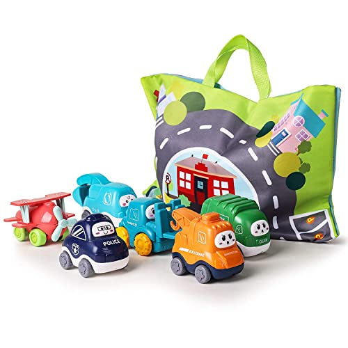 ALASOU Baby Truck Car Toys with Playmat_Storage Bag|1st Birthday Gifts for Toddler Toys Age 1-2|Baby Toys for 1 2 Year Old Boy|1 2 Year Old Boy Birthday Gift for Infant Toddlers