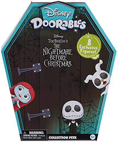 Disney Doorables Tim Burton’s The Nightmare Before Christmas Collection Peek, 8 Exclusive Mini Figures, Officially Licensed Kids Toys for Ages 5 Up