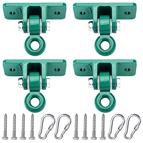 BETOOLL Heavy Duty Swing Hanger Set 10000 lb Capacity for Indoor Outdoor Playground Swing Sets Pack of 4 Green