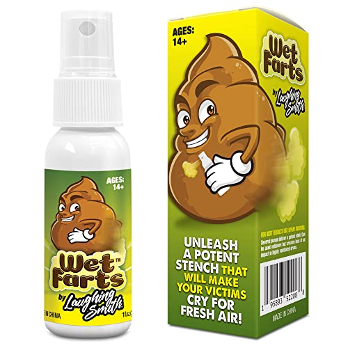 Laughing Smith - Wet Farts - Potent Stink Spray - Extra Strong Stink - Hilarious Gag Gifts & Pranks for Adults or Kids - Prank Stink Stuff - Non Toxic - Smells Like Really 