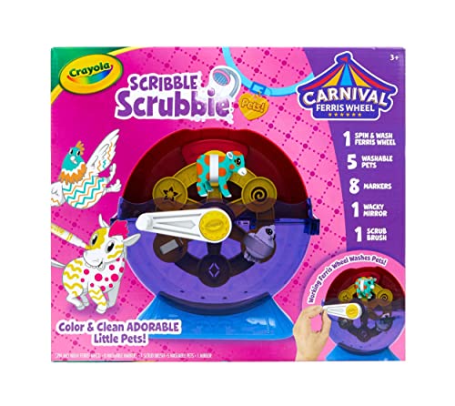 Crayola Scribble Scrubbie Pets Carnival Playset, Pet Grooming Toy, Animal Toys for Girls and Boys, Easter Gift for Kids, Ages 3+