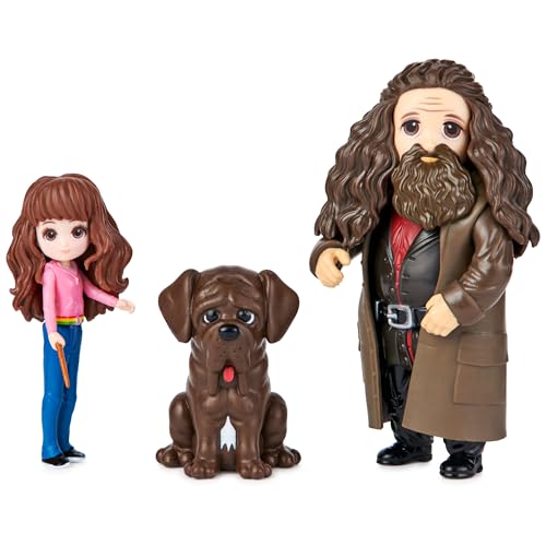 Wizarding World Harry Potter, Magical Minis Hermione and Rubeus Hagrid Friendship Set with Creature, Kids Toys for Ages 5 and up