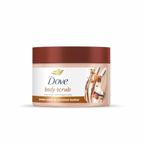 Dove Scrub Brown Sugar & Coconut Butter For Silky Smooth Skin Body Scrub Exfoliates & Restores Skin