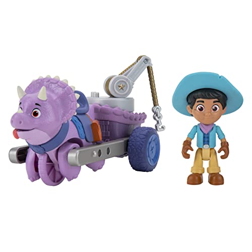 Dino Ranch Miguel and Tango’s Tow Rig Vehicle - Features 5” Dino Tango Tow Rig and 3” Dino Rancher Miguel - Three Styles to Collect - Toys for Kids Featuring Your Favorite Pre-Westoric Ranchers