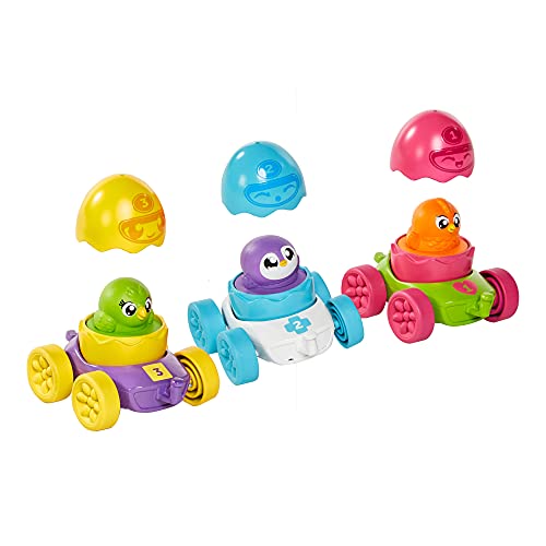 Toomies Hide & Squeak Egg Racers, Color Matching, Sorting Toy, 12+ Months